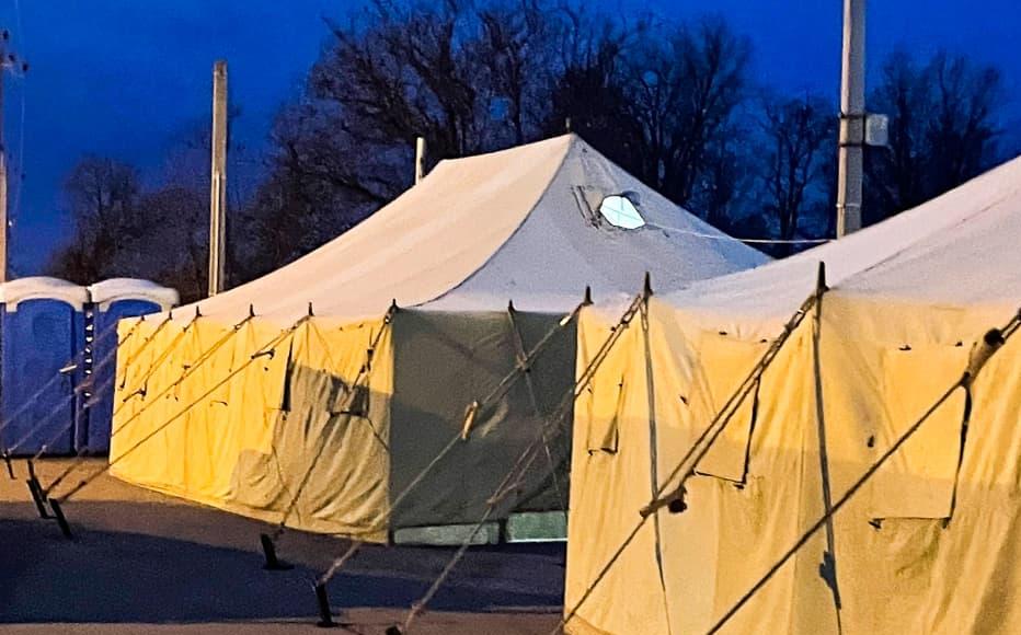 Tents and temporary sanitary facilities were set up at Kuchurgan-Pervomaisk, the main crossing point between Transnistria and Ukraine, in Odesa region. Ukraine shut its side of the border on February 28. Tents and temporary sanitary facilities were set up at Kuchurgan-Pervomaisk, the main crossing point between Transnistria and Ukraine, in Odesa region. Ukraine shut its side of the border on February 28.